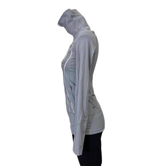 Lululemon In Stride‎ Jacket Full Zip Fossil Gray Wee Are From Space Sz 2 - Picture 6 of 10